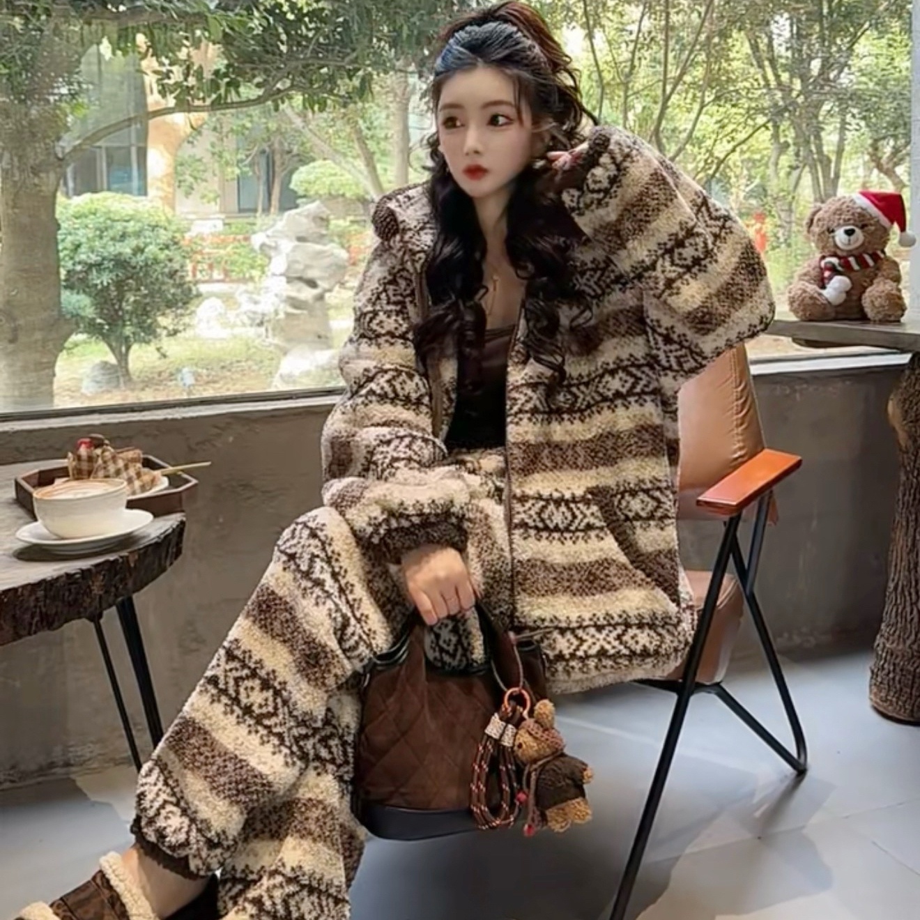 Interior Design Warm - Women's Coral Fleece Pajamas Winter Thickened