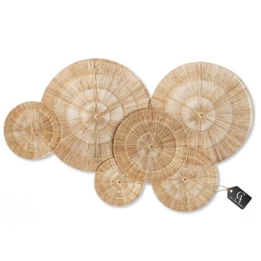Woven Basket Set - Wicker 23 Inch Jute Wall Decor