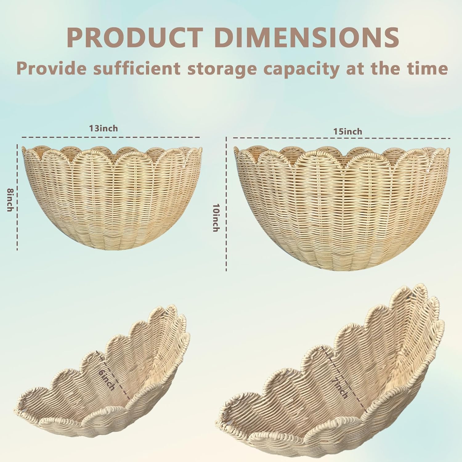 Hand Woven Wall Baskets Set of - Woven Basket Set ulasan dan harga