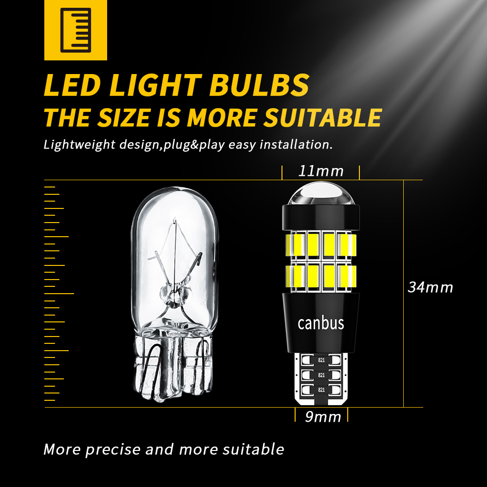DXZ 2PCS W5W T10 LED Bulbs Len - Interior Design Icon ulasan dan harga