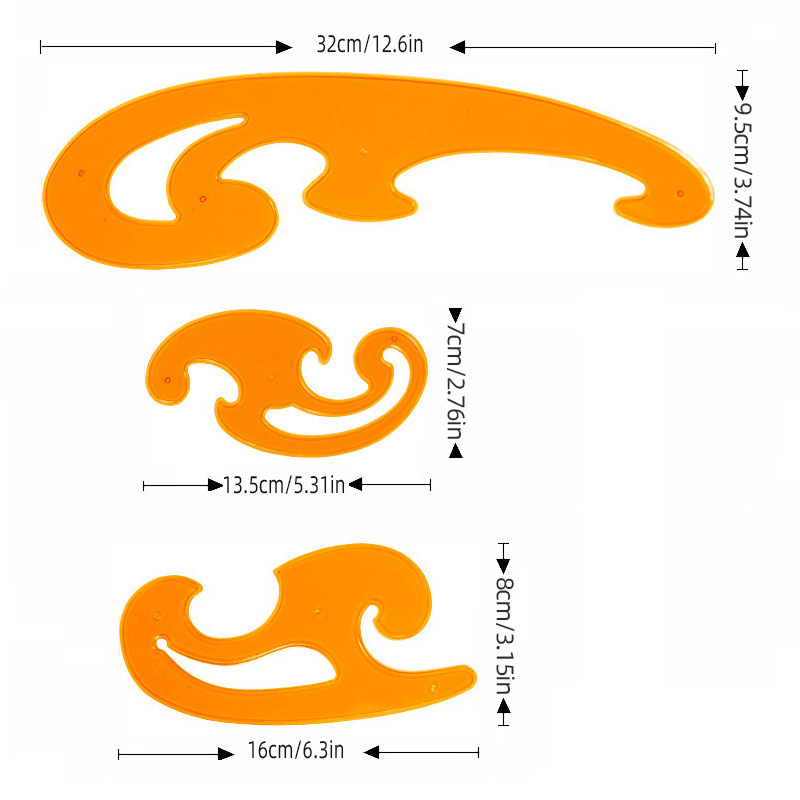3pcs Curve Board 3-Piece Set S - Interior Design Drawing ulasan dan harga
