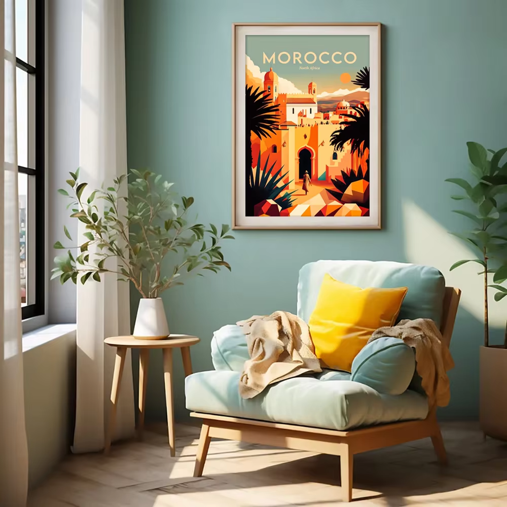 Retro Futuristic Beachside Pal - Interior Design Drawing ulasan dan harga