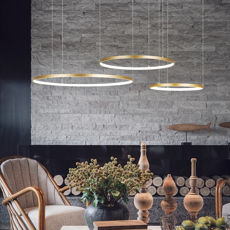 Modern LED Circle Rings Chande - Engineering And Interior Design ulasan dan harga