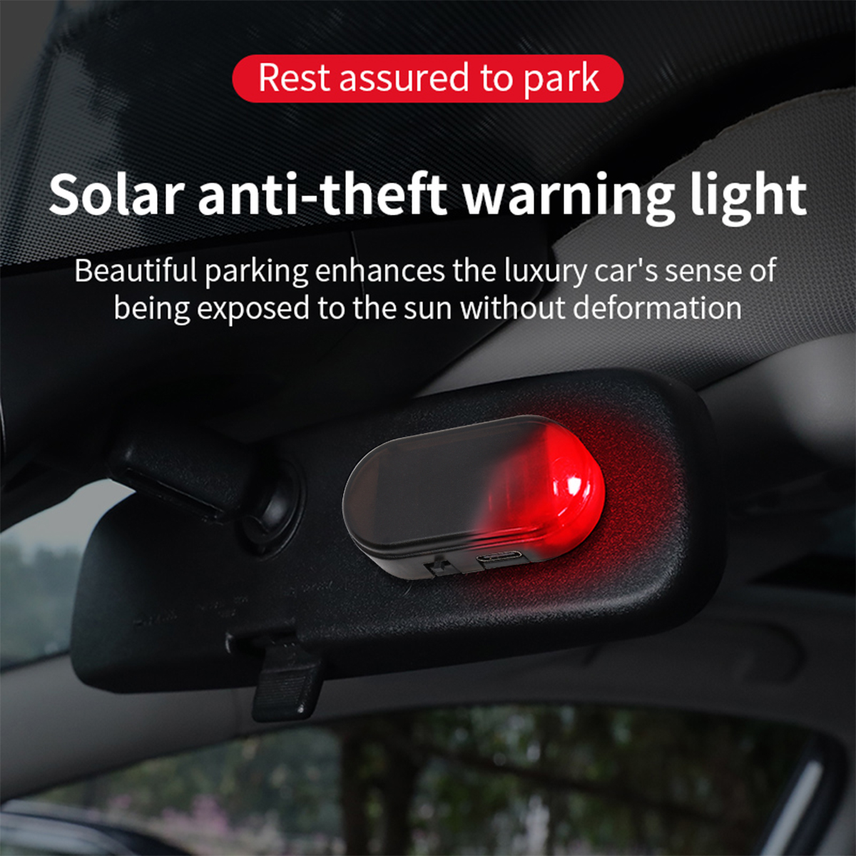 Car Mini LED Solar Warning Lig - Interior Design Icon ulasan dan harga