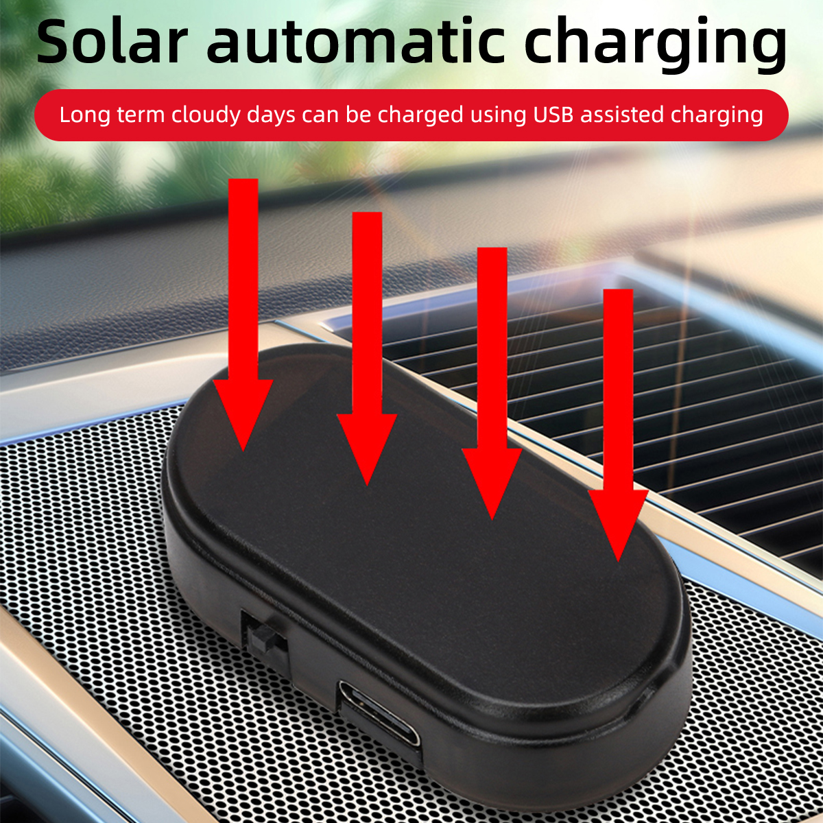 Car Mini LED Solar Warning Lig - Interior Design Icon ulasan dan harga