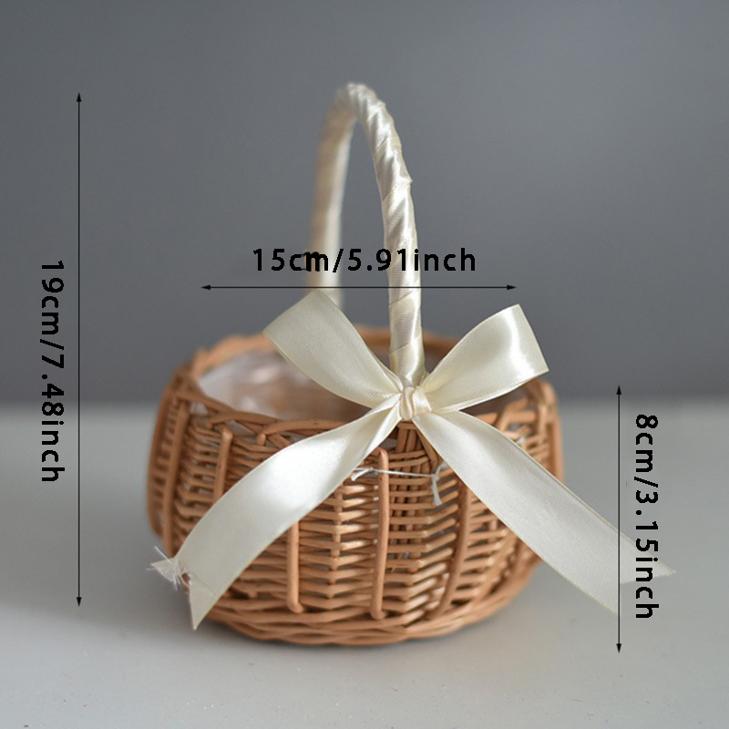 Hand-woven Wedding Flower Bask - Woven Basket Set ulasan dan harga