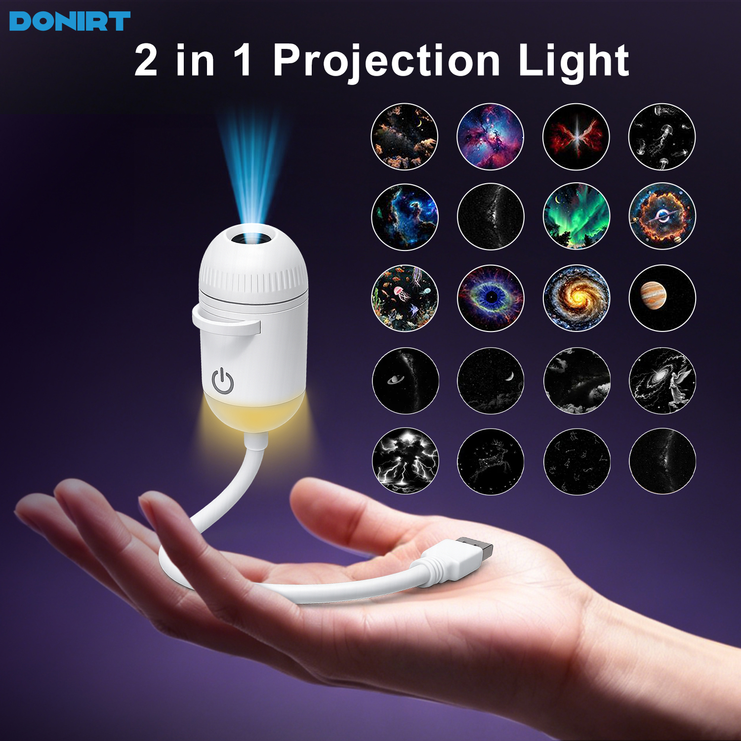 2 in 1 USB Ambient Projection  - Interior Design Drawing ulasan dan harga