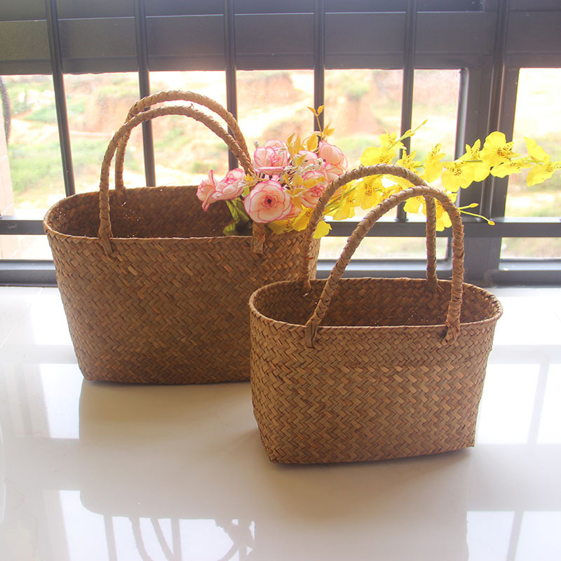 Seaweeds Woven Basket Flower B - Woven Basket Set ulasan dan harga