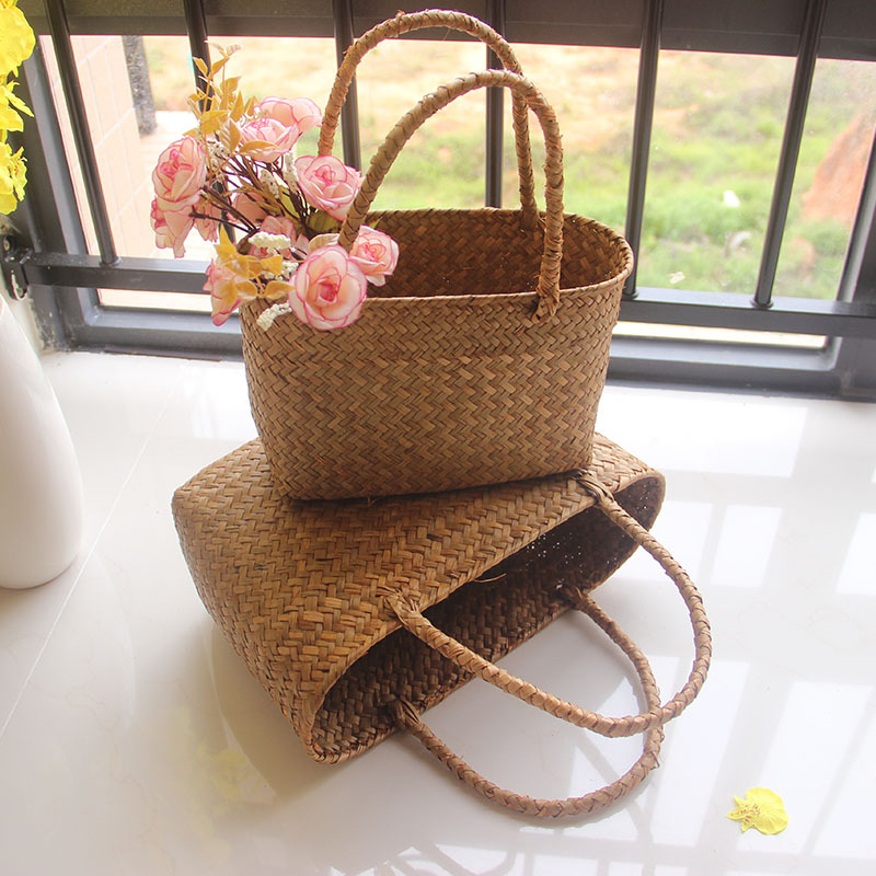Seaweeds Woven Basket Flower B - Woven Basket Set ulasan dan harga