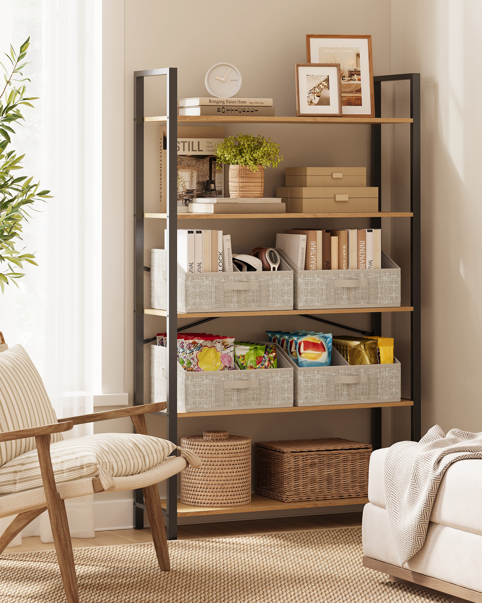 SONGMICS Set of 6 Storage Bask - Woven Basket Set ulasan dan harga