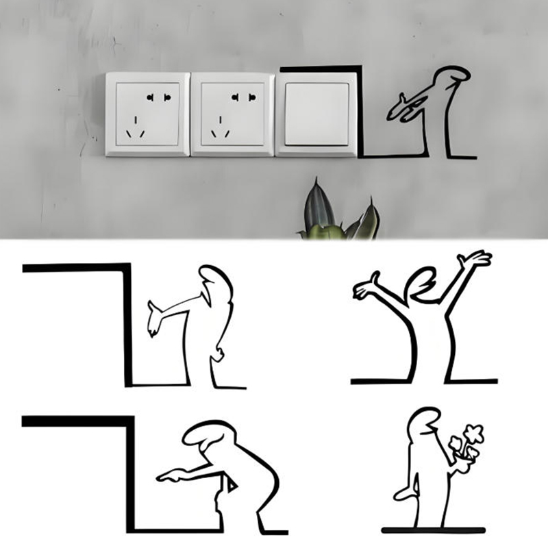 New！Minimalist Switch Sticker  - Interior Design Drawing ulasan dan harga
