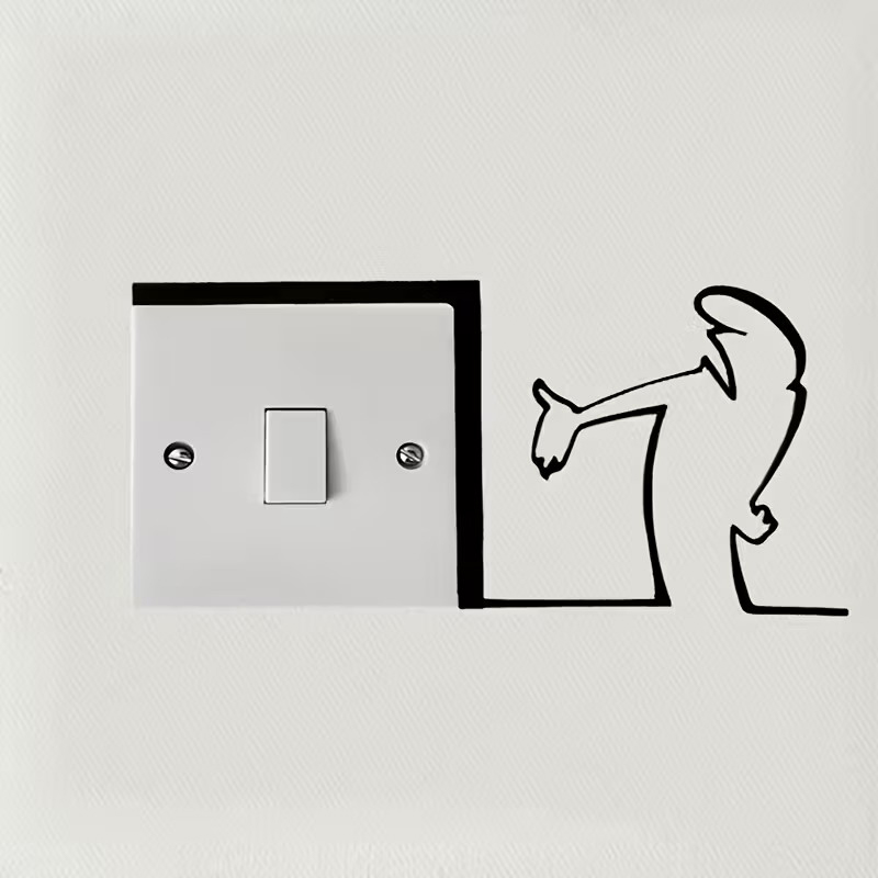 New！Minimalist Switch Sticker  - Interior Design Drawing ulasan dan harga