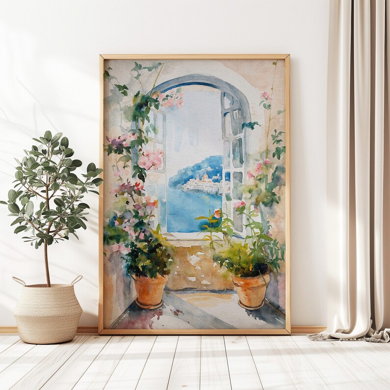 Retro Italian Positano Capri A - Interior Design Drawing ulasan dan harga