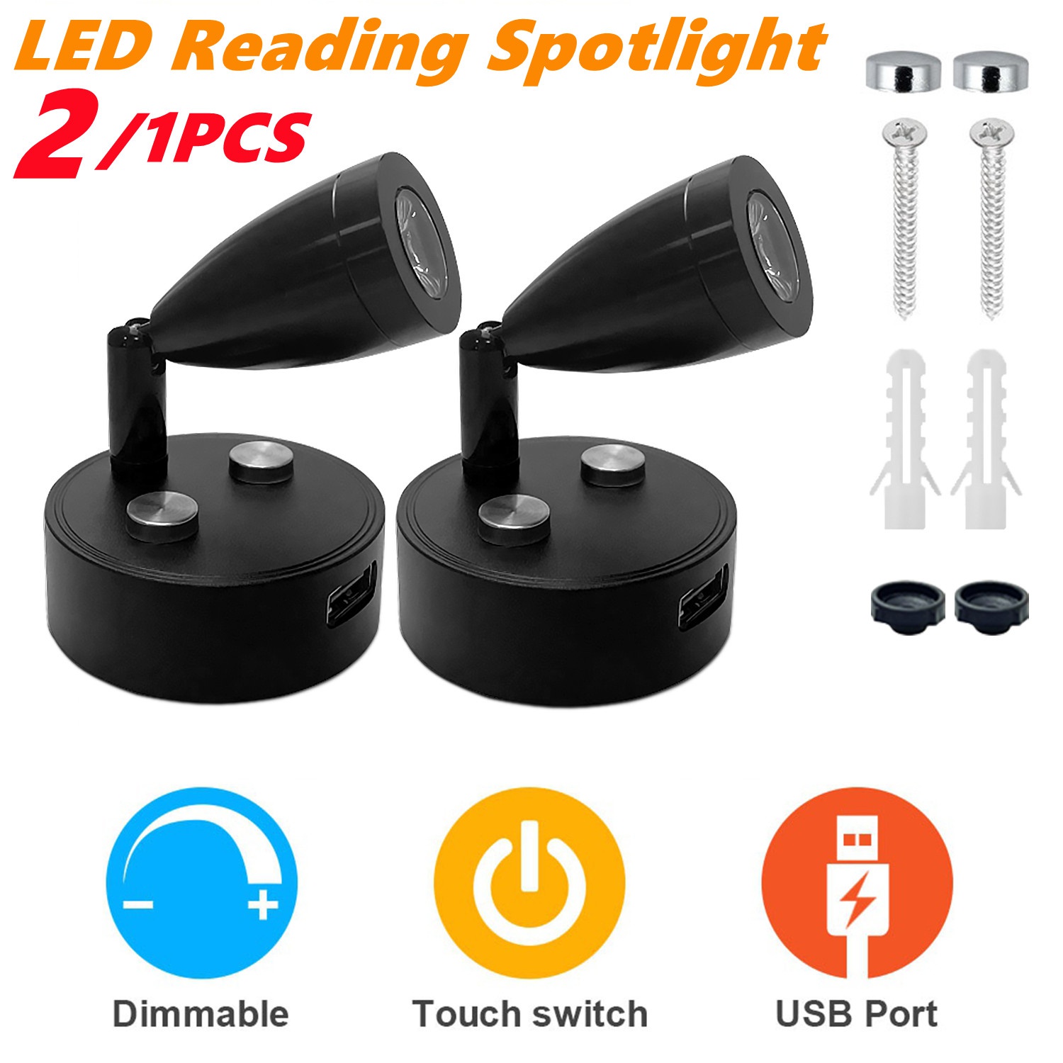 2/1PCS Silver/Black DC 12-24V  - Interior Design Icon ulasan dan harga