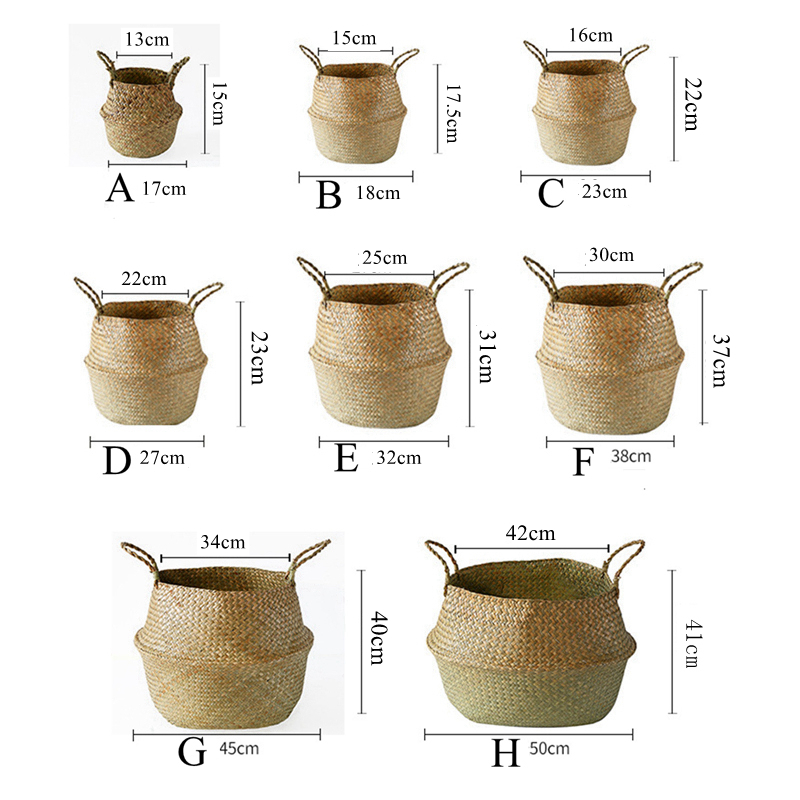 Zerolife Seaweed Wicker Basket - Woven Basket Set ulasan dan harga
