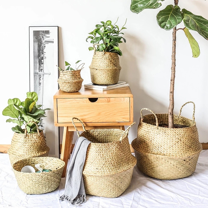 Zerolife Seaweed Wicker Basket - Woven Basket Set ulasan dan harga