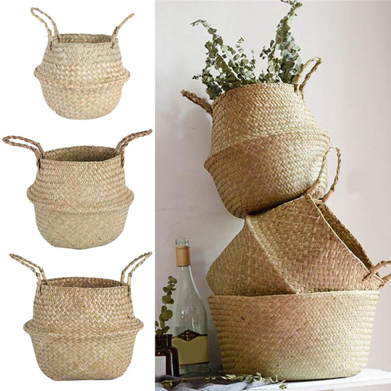 Zerolife Seaweed Wicker Basket - Woven Basket Set ulasan dan harga