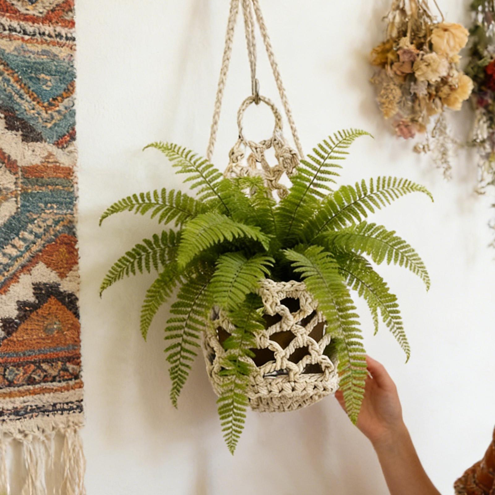 Plant Wall Hanger Handmade Wov - Woven Basket Set ulasan dan harga