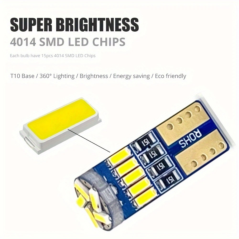 10pcs Car Led Light T10 4014 1 - Interior Design Icon ulasan dan harga