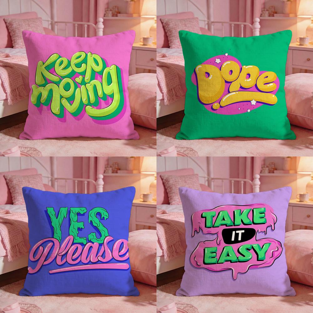 M-Motivational QuoteS Cushion  - Interior Design Quotes ulasan dan harga