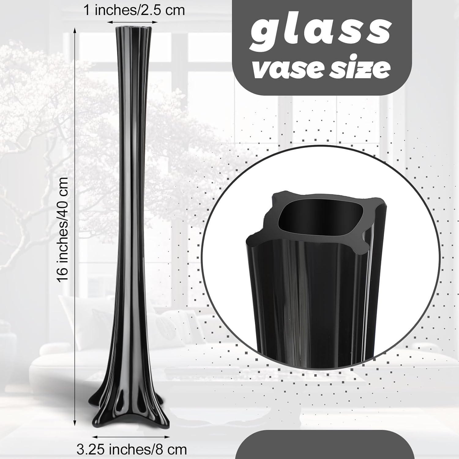 6 Pcs Eiffel Tower Vases 16 In - Fluted Vase Tall ulasan dan harga
