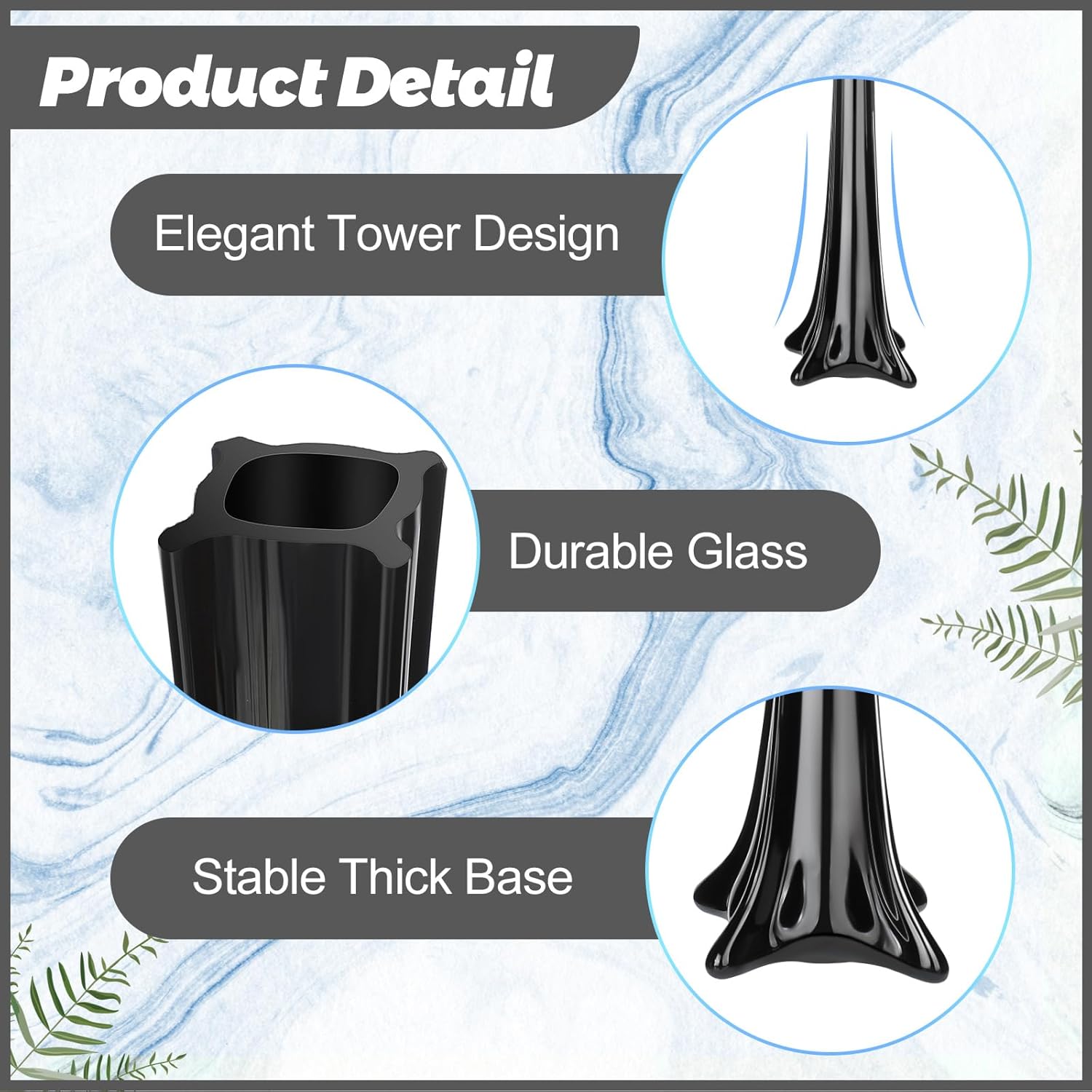 6 Pcs Eiffel Tower Vases 16 In - Fluted Vase Tall ulasan dan harga