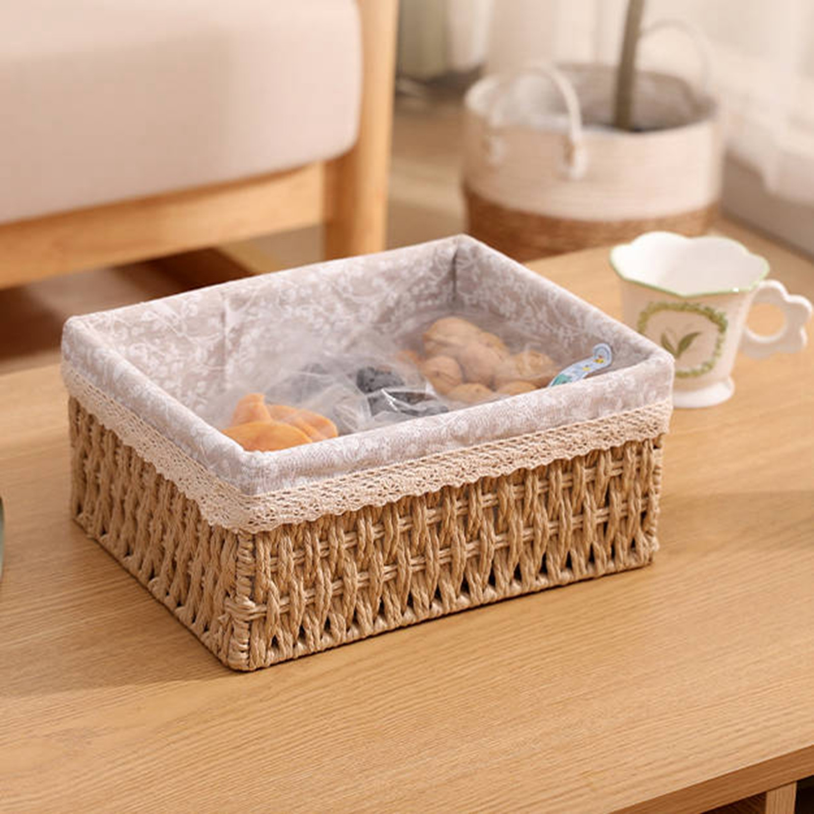 Woven Storage Basket Bedroom D - Woven Basket Set ulasan dan harga