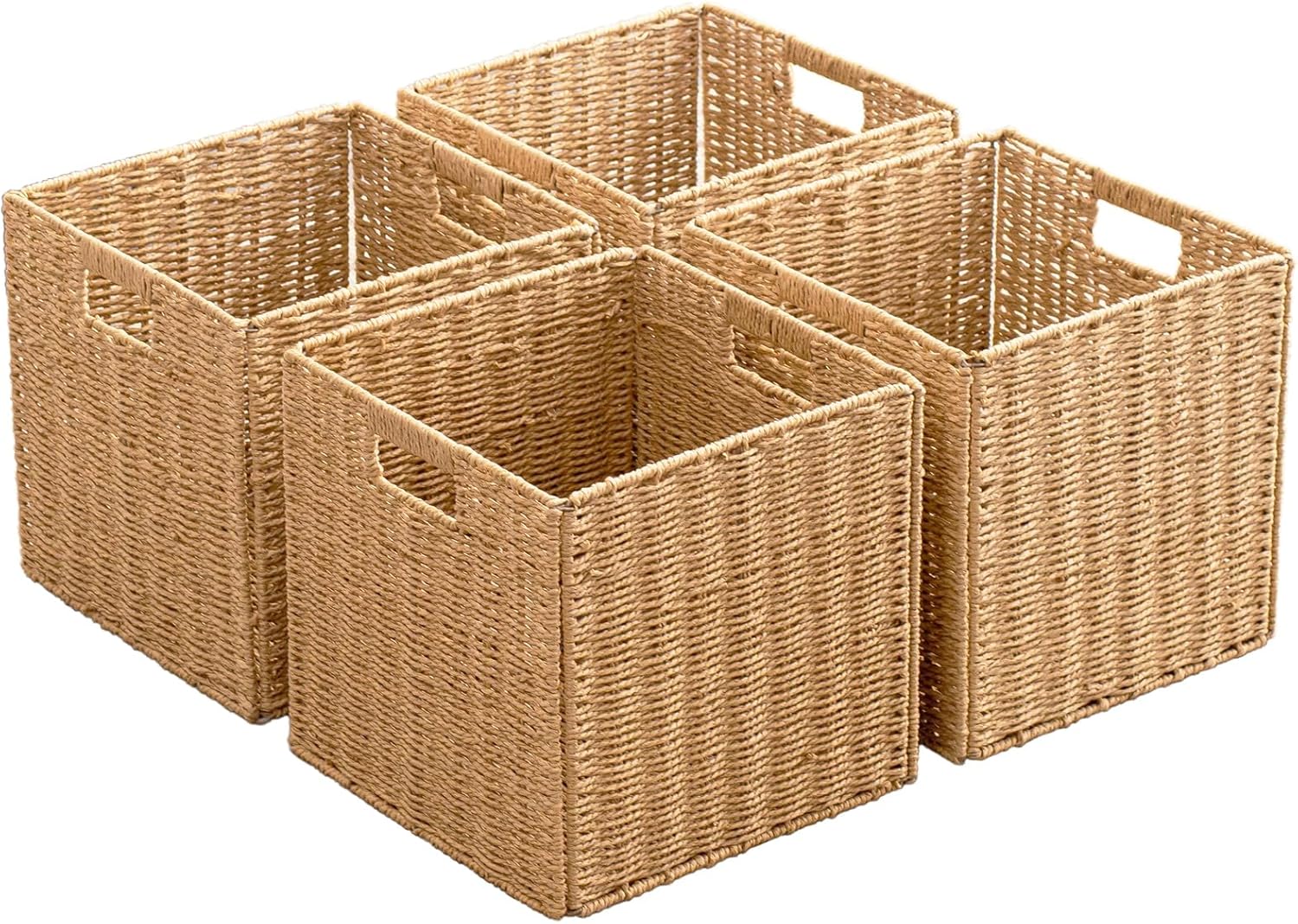Foldable Storage Baskets with  - Woven Basket Set ulasan dan harga
